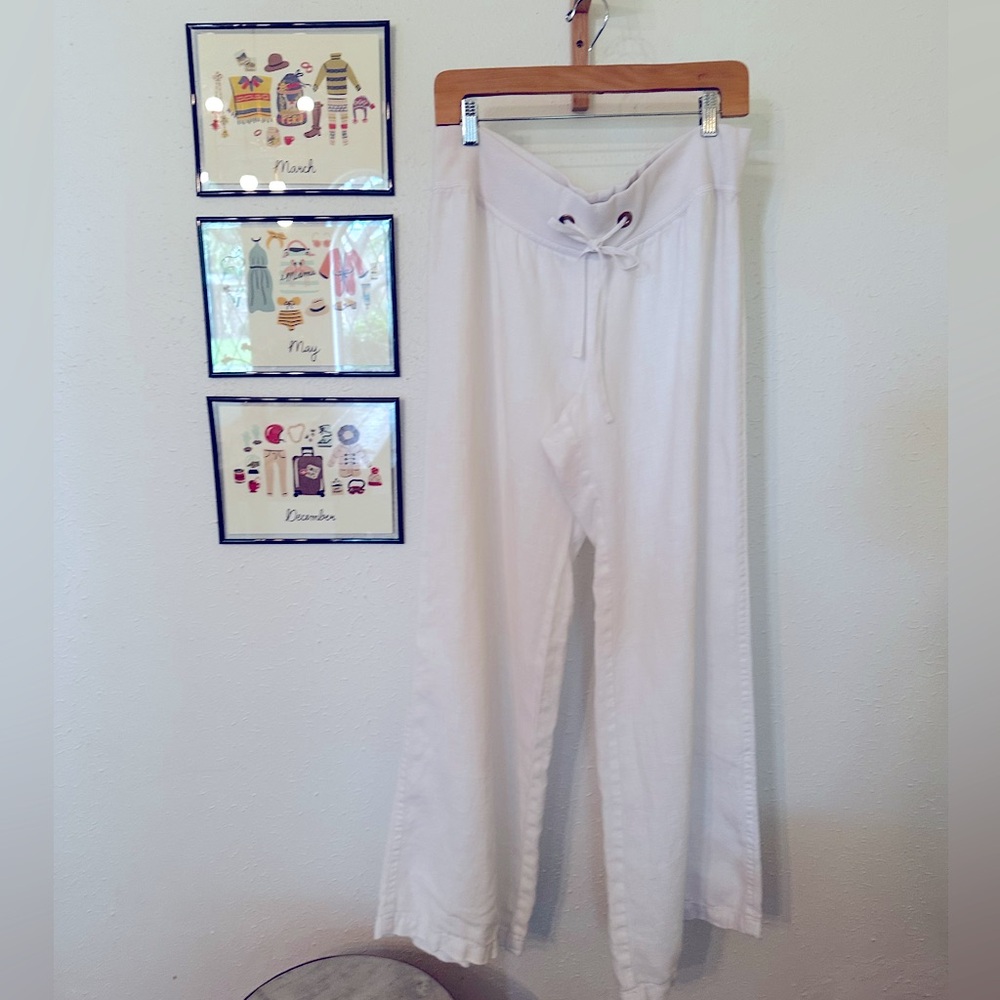 Lilly Pulitzer white linen pants Large